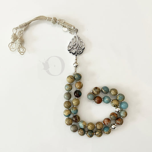 Mom - Jasper33-bead rosary