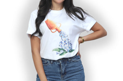 Aquarius Watercolor Rhinestone T-shirt