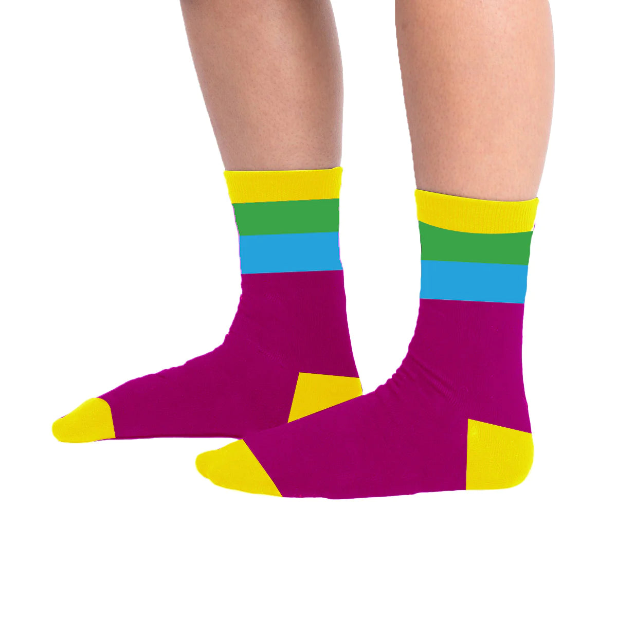 Colors-Yellow  Socks - Multicolor One Size