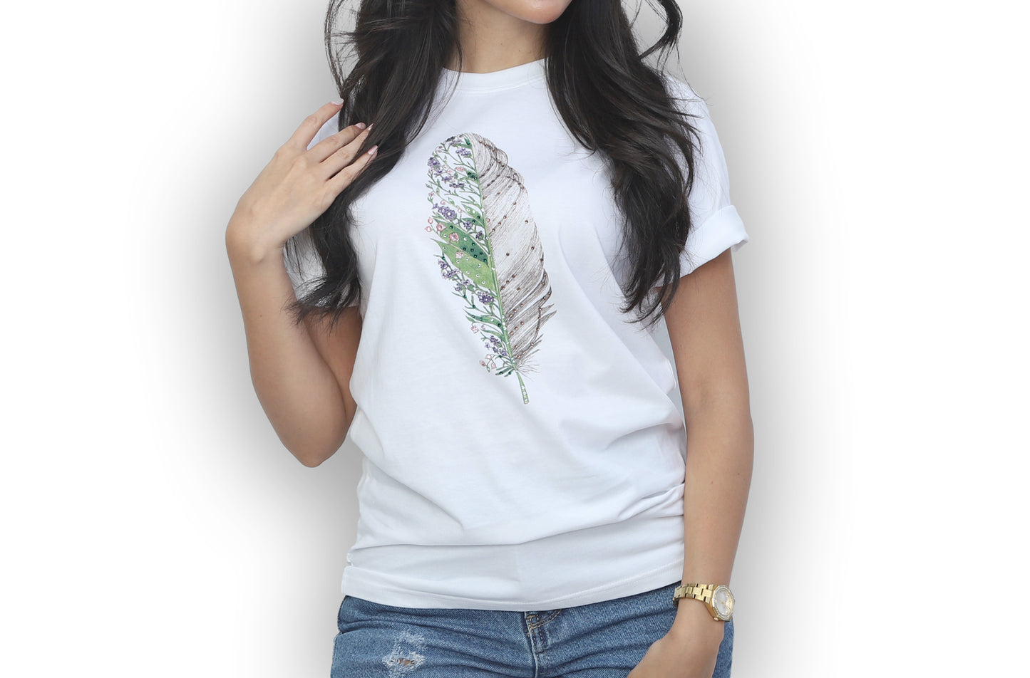 Gemini Watercolor Rhinestone T-shirt