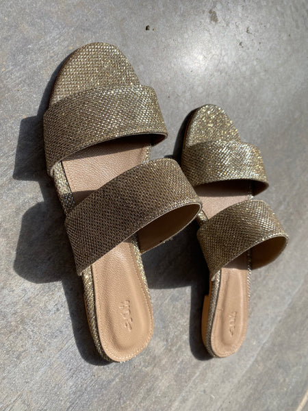 Gold Glow Slippers