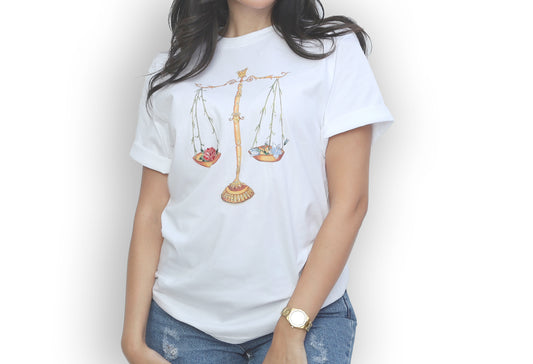 Libra Watercolor Rhinestone T-shirt