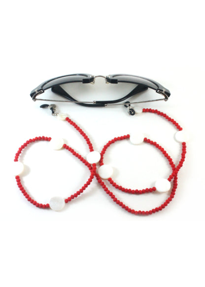 سلسلة نظارات  بلورات الحمراء مع لولو