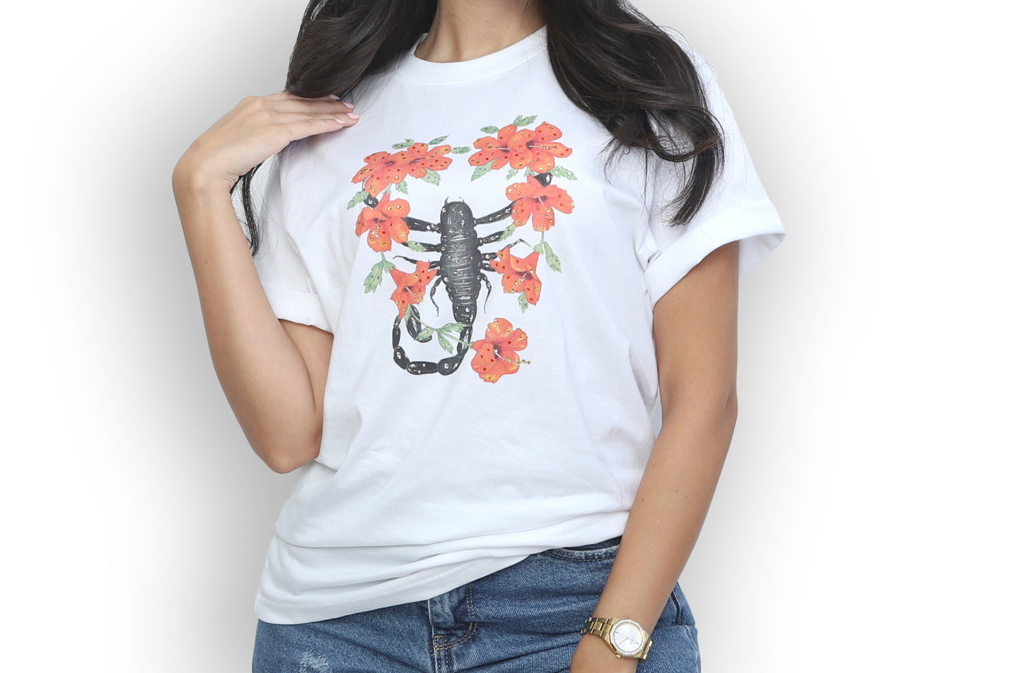 Scorpio Watercolor Rhinestone T-shirt