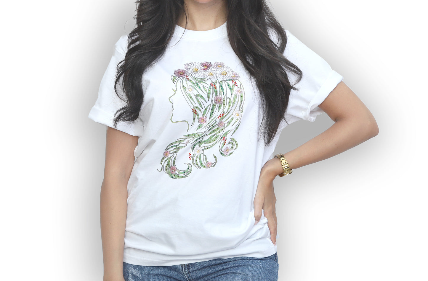 Virgo Watercolor Rhinestone T-shirt