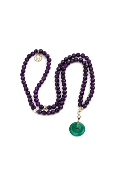 Amethyst with Jade Necklace