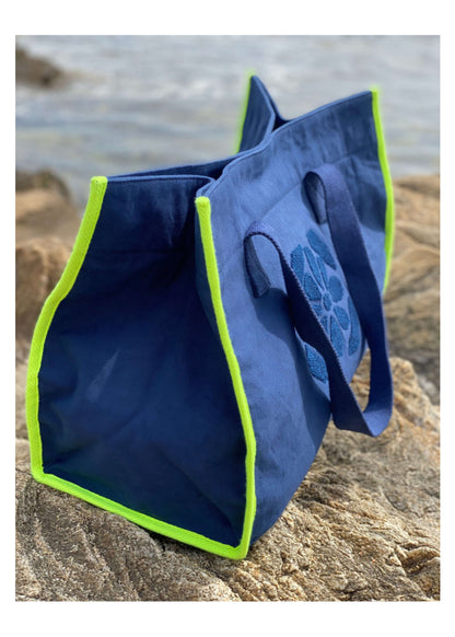 Navy beach bag