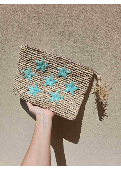 Starr Raffia Pouch