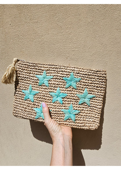 Starr Raffia Pouch